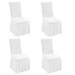 VEVOR Stretch Spandex Folding Chair Covers 4 PCS White-for B product image 1