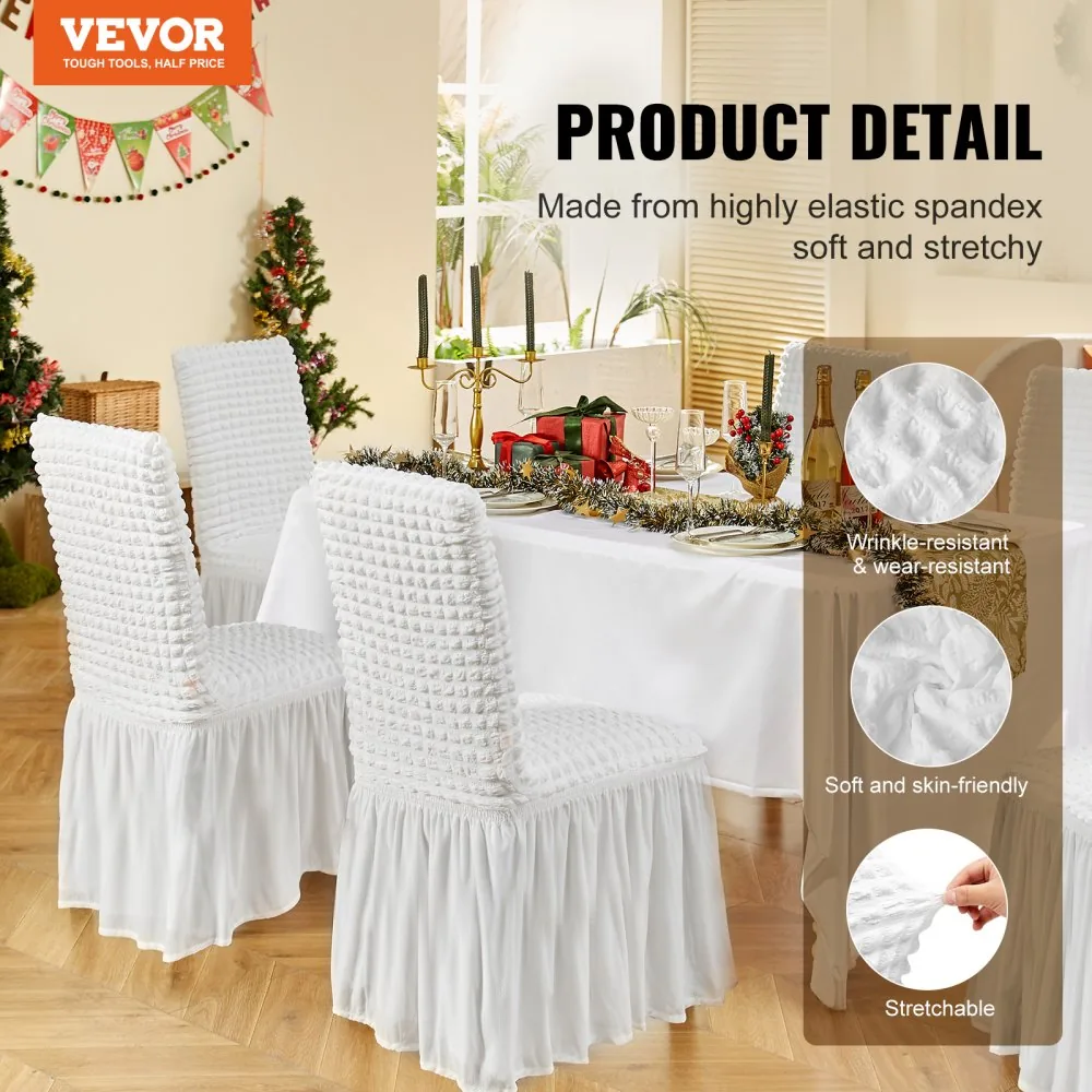 VEVOR Stretch Spandex Folding Chair Covers 4 PCS White-for B product image 2