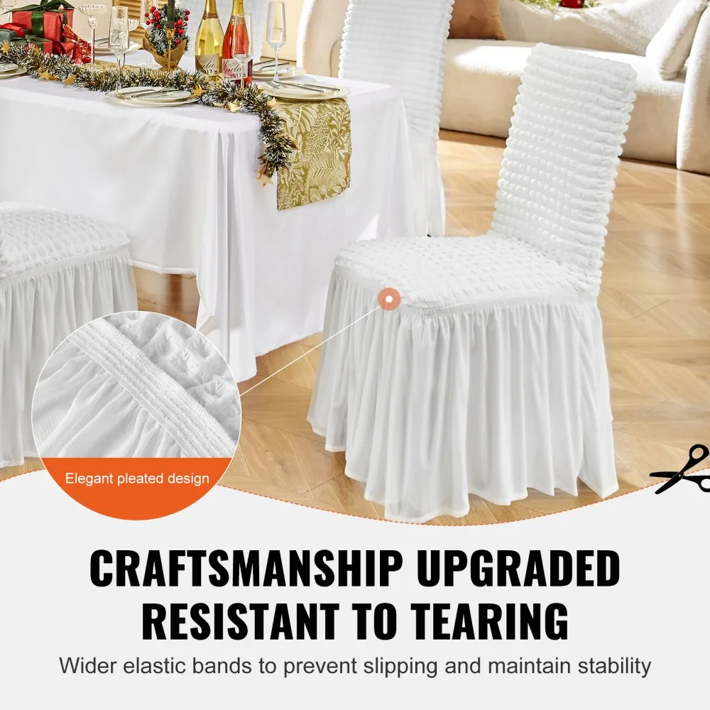 VEVOR Stretch Spandex Folding Chair Covers 4 PCS White-for B product image 3