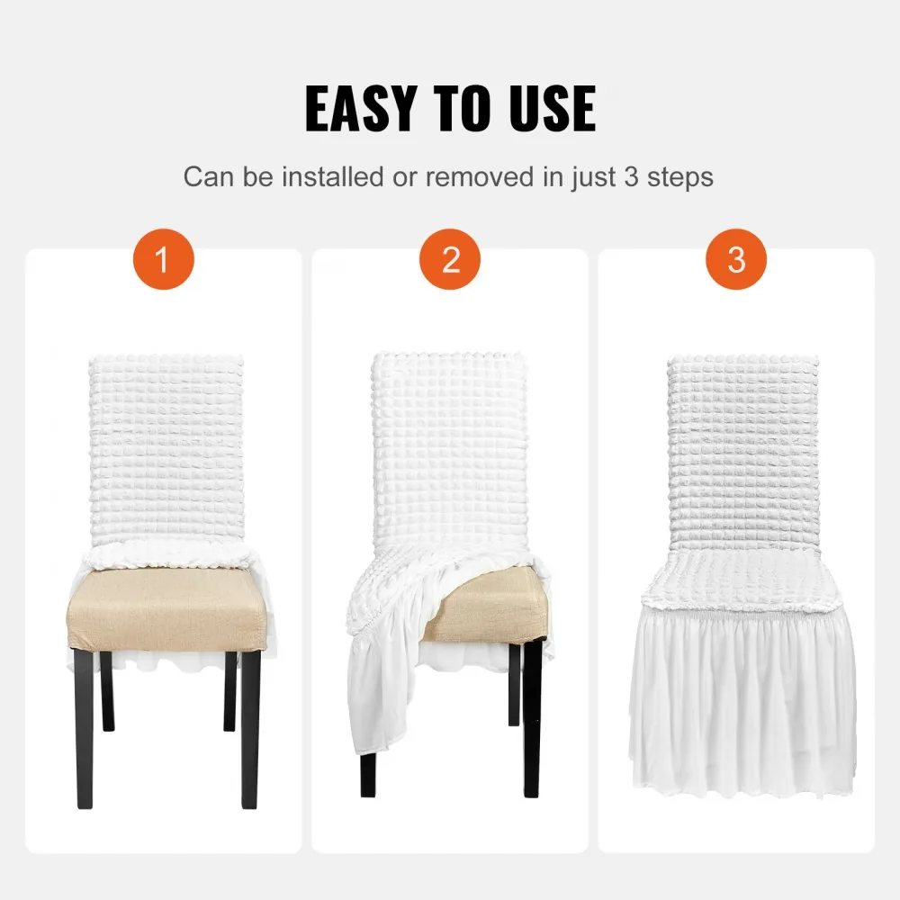 VEVOR Stretch Spandex Folding Chair Covers 4 PCS White-for B product image 5