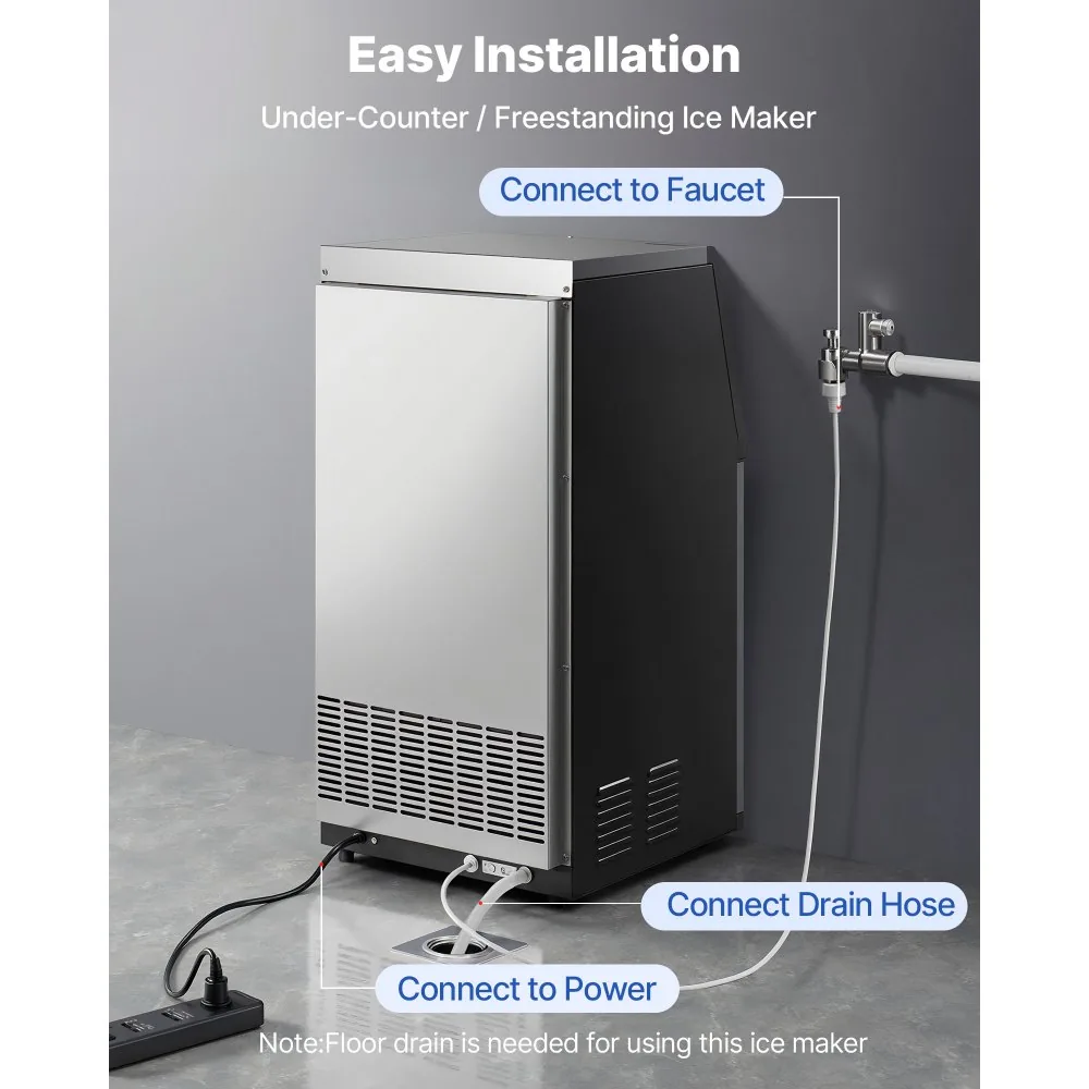 commercial ice maker dimensions