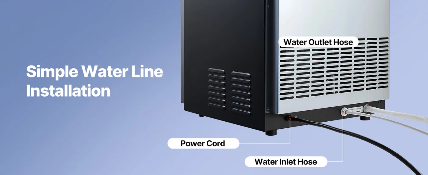 VEVOR Commercial Ice Maker 100 lbs/24h 30 lbs Storage Easy Installation