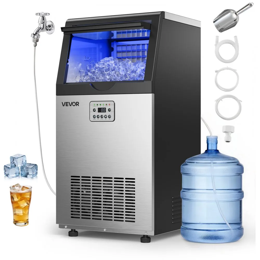 VEVOR commercial ice maker 120 lbs/24h front view
