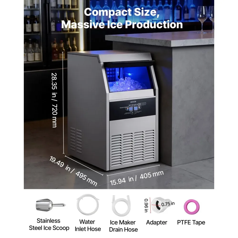 VEVOR commercial ice maker package contents