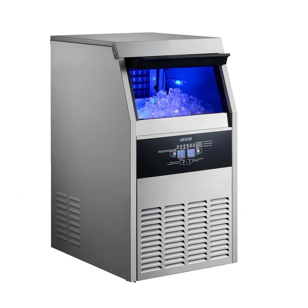 VEVOR ice machine producing clear ice cubes