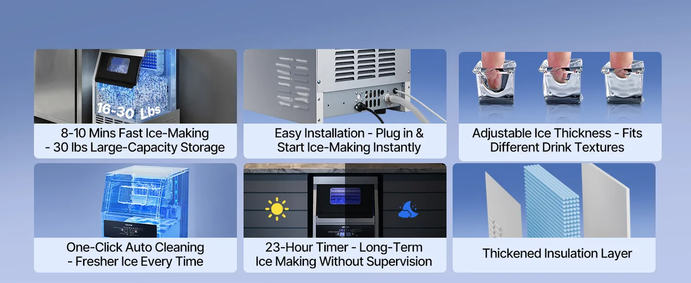 VEVOR commercial ice maker for bar and kitchen