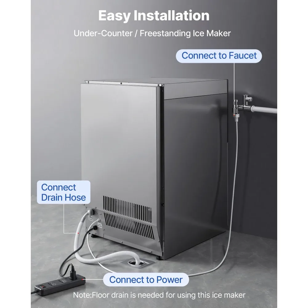 commercial ice maker dimensions