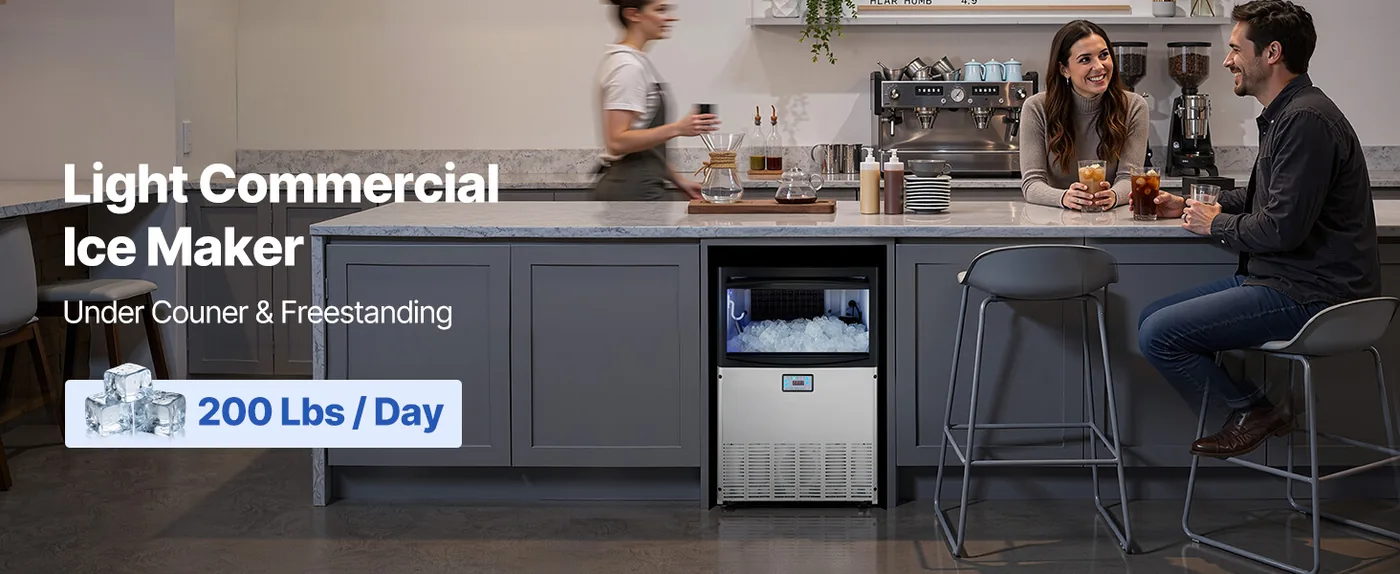 VEVOR commercial ice maker 200 lbs/24h overview