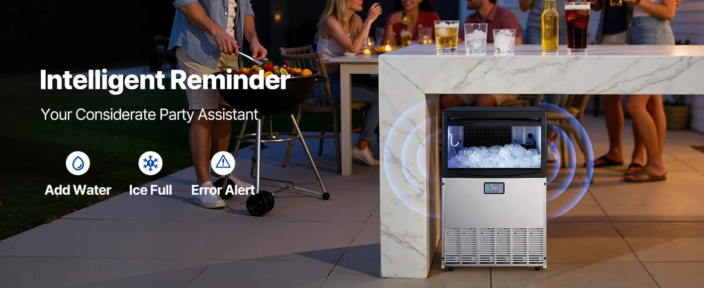 VEVOR commercial ice maker 200 lbs/24h installation and package