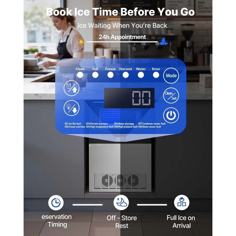 commercial ice maker insulation and stainless exterior
