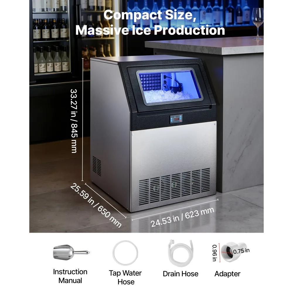 commercial ice maker package contents and hoses