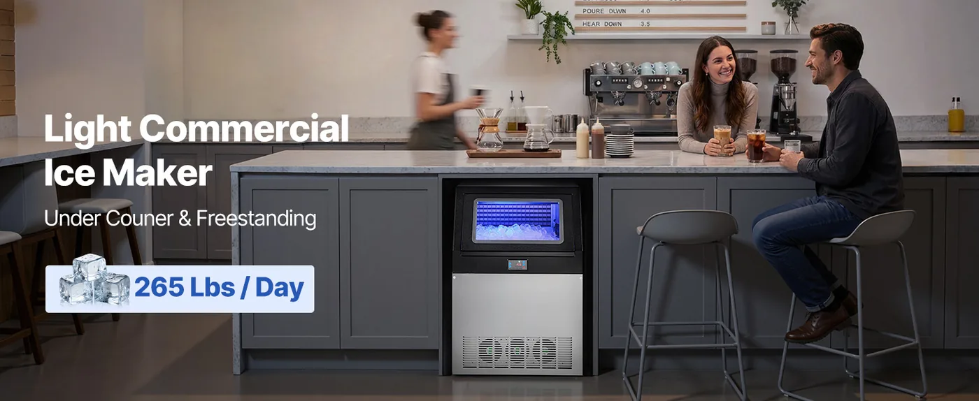 VEVOR commercial ice maker 265 lbs/24h overview