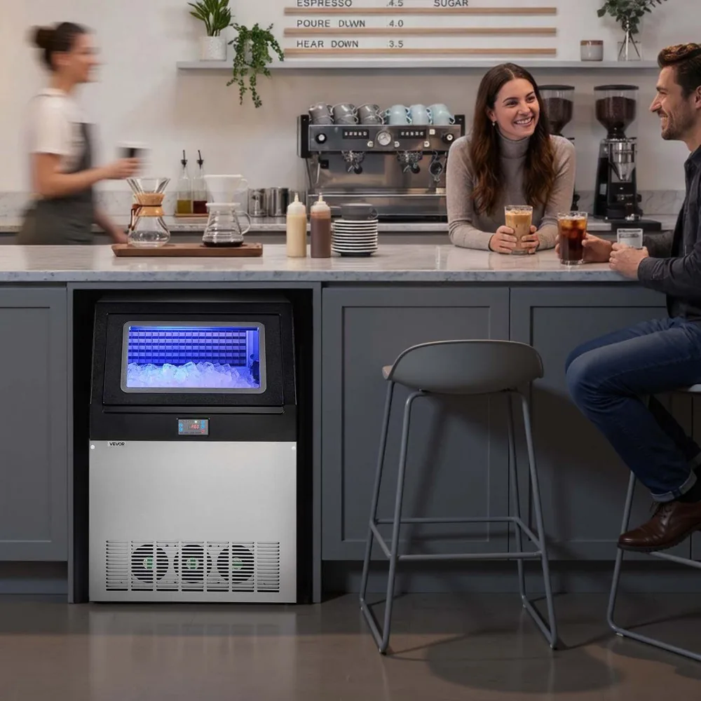 commercial ice maker installation and water connection