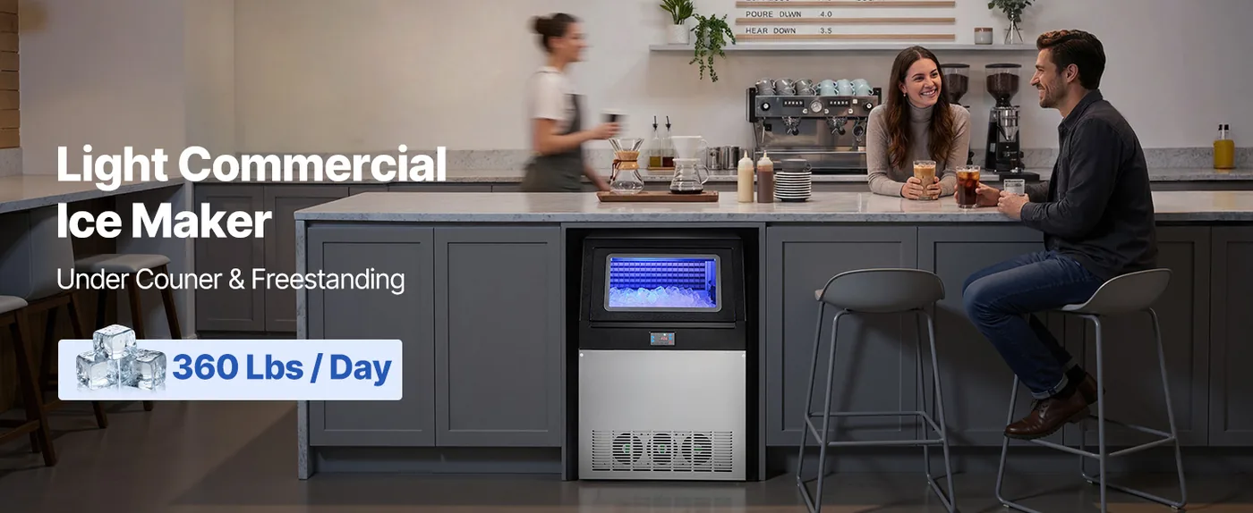 VEVOR commercial ice maker 360 lbs/24h overview