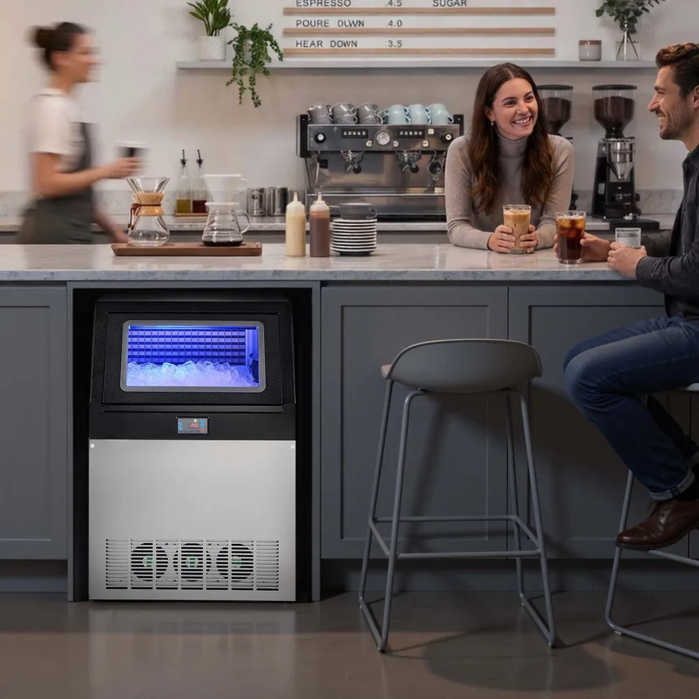 commercial ice maker installation and water connection