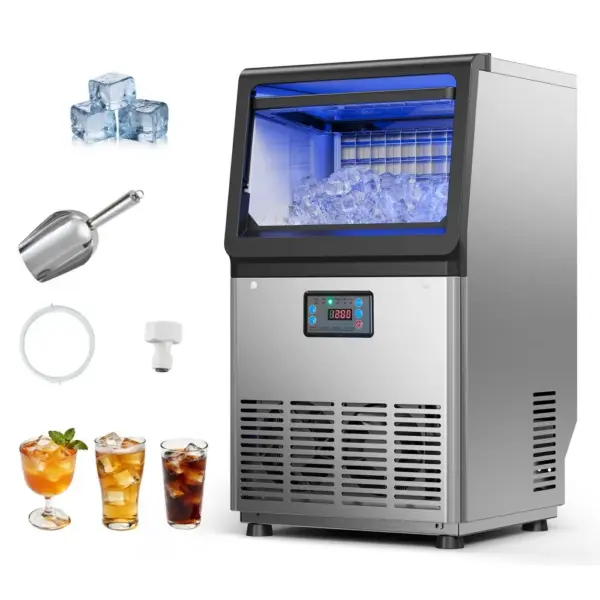 VEVOR commercial ice maker 80 lbs/24h front view