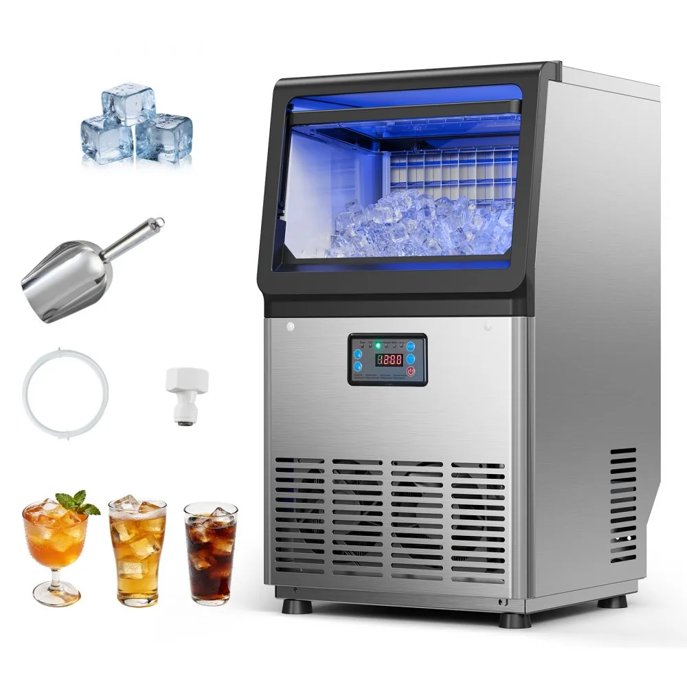 VEVOR commercial ice maker 80 lbs/24h front view