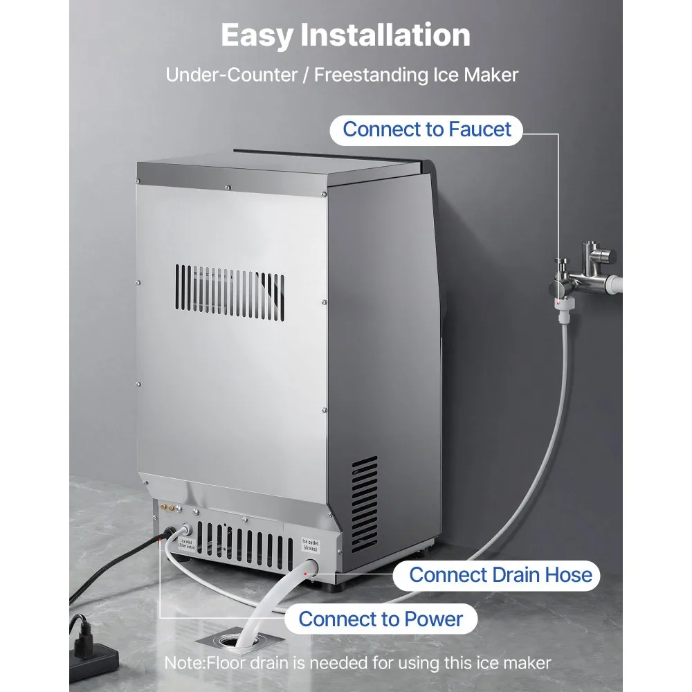 commercial ice maker dimensions
