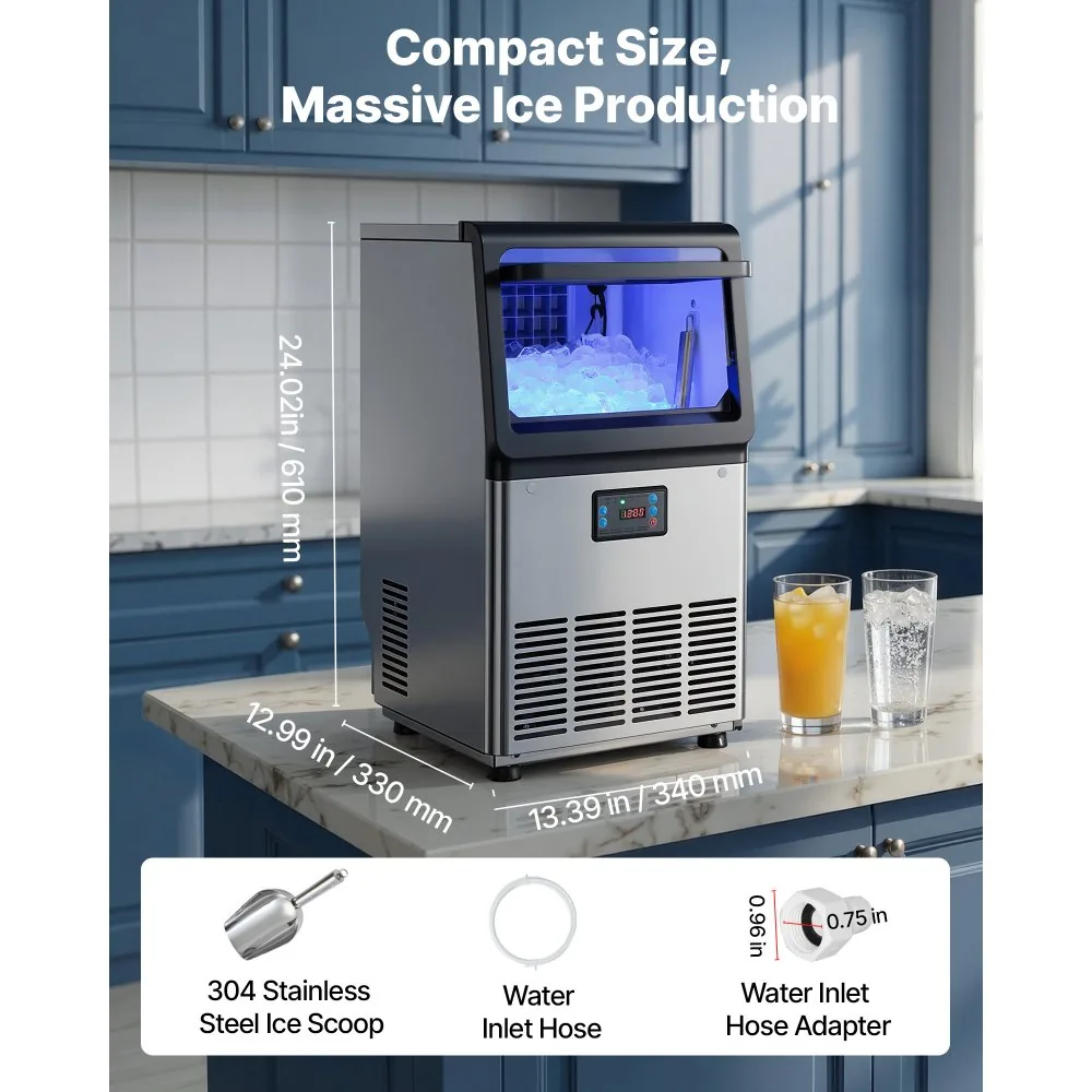 commercial ice maker package contents and hoses