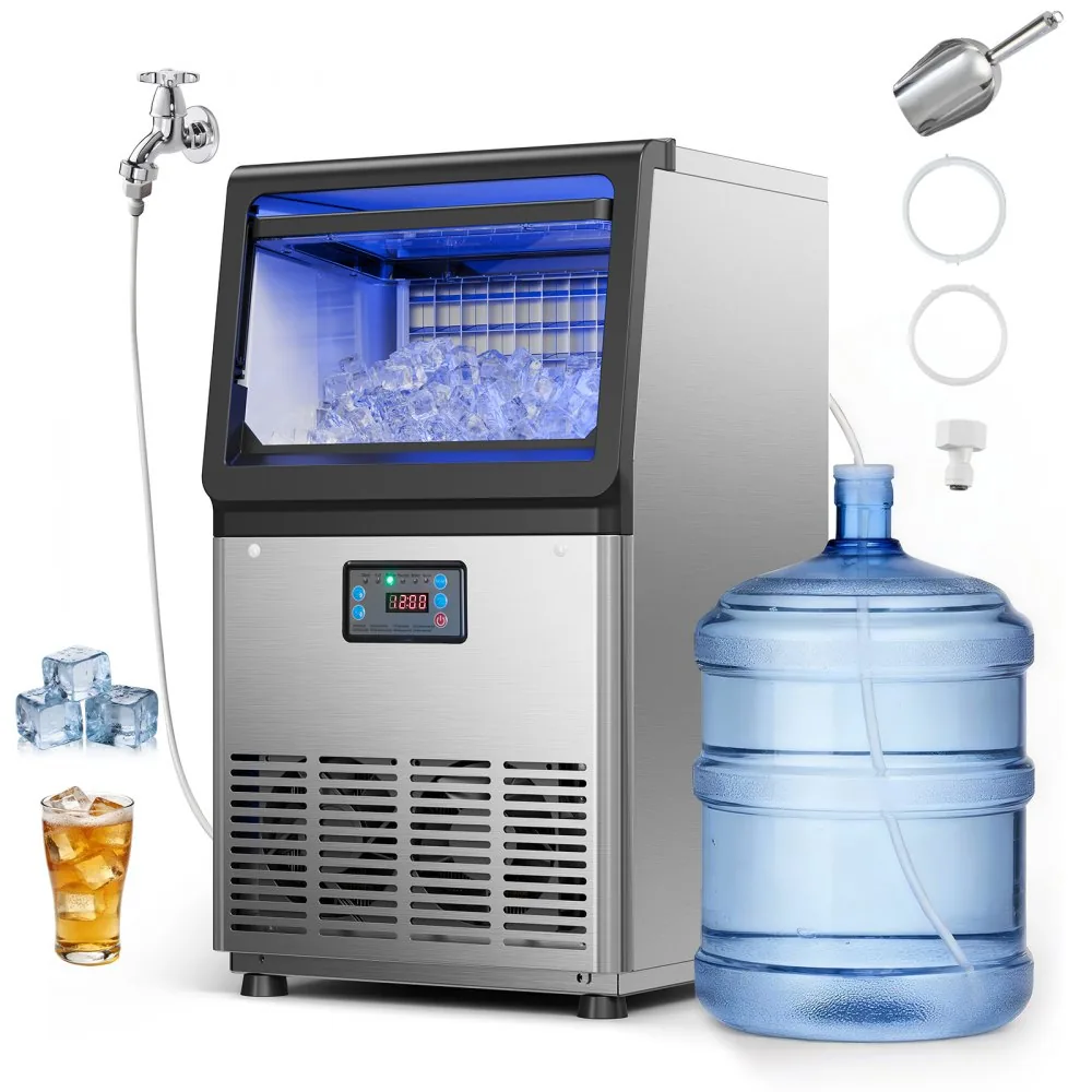 VEVOR commercial ice maker 90 lbs/24h front view
