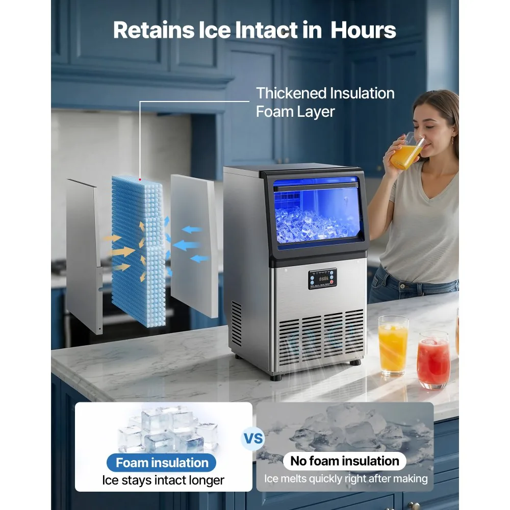 stainless steel commercial ice maker control panel