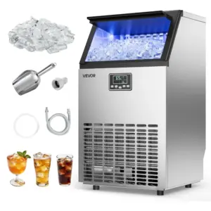 VEVOR commercial ice maker 100 lbs/24h front view