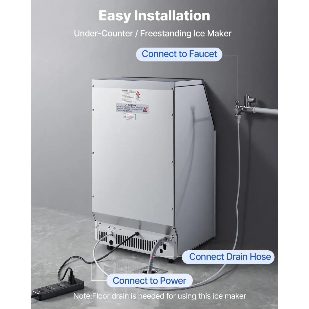 commercial ice maker dimensions