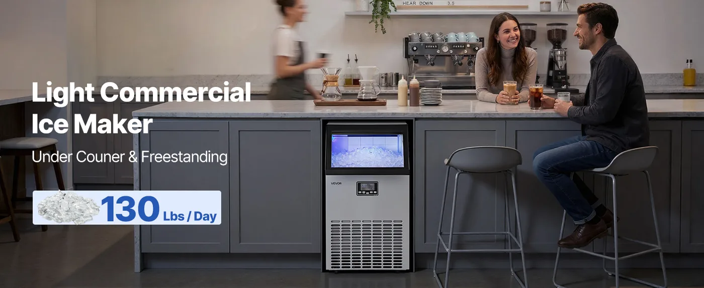 VEVOR commercial ice maker 100 lbs/24h overview
