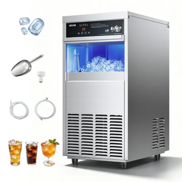 VEVOR commercial ice maker 100 lbs/24h front view