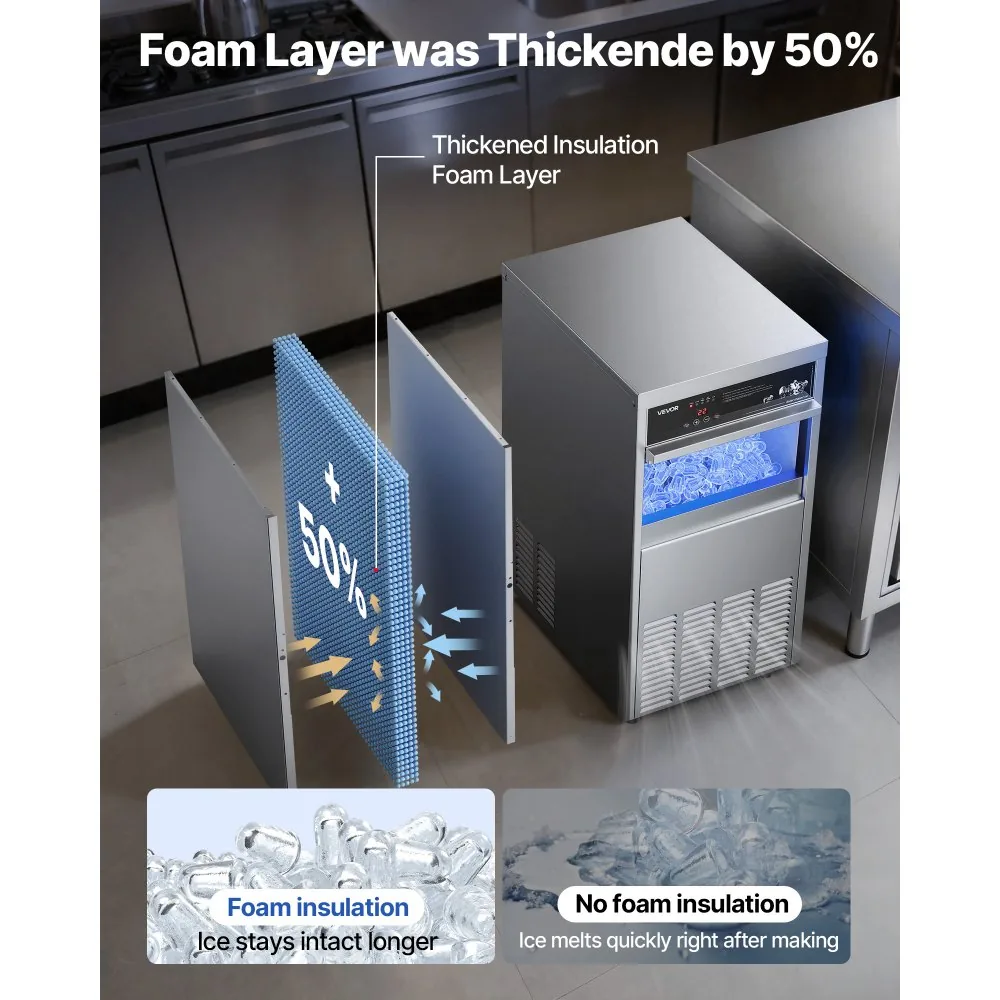 stainless steel commercial ice maker control panel