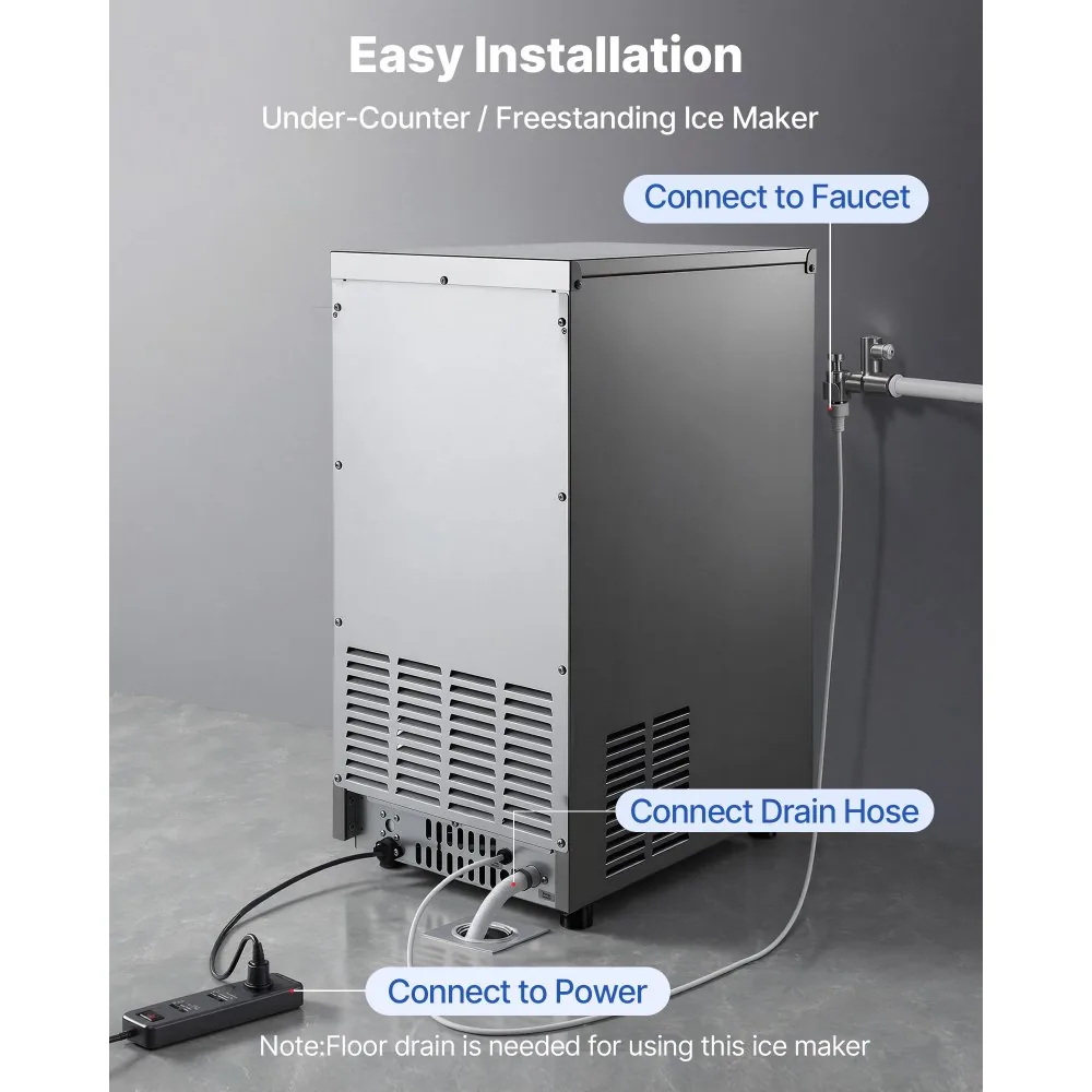 commercial ice maker dimensions