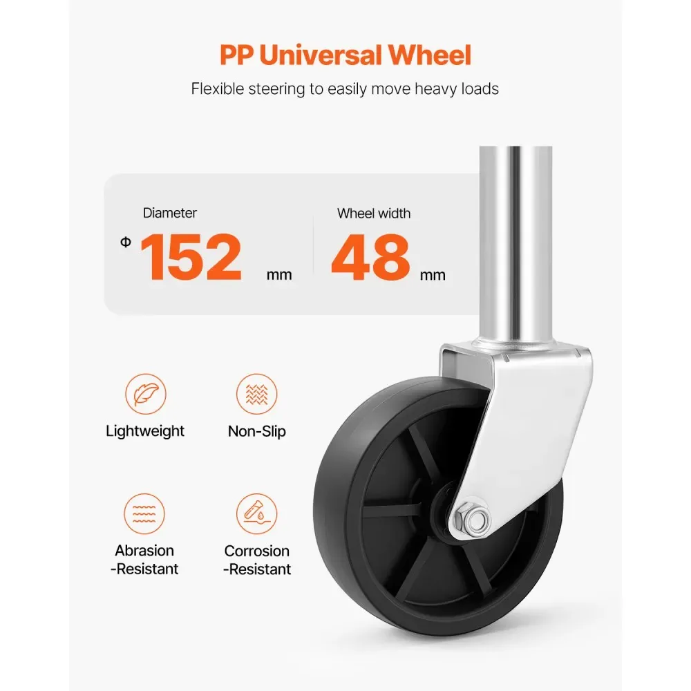 VEVOR trailer jack lift range dimensions