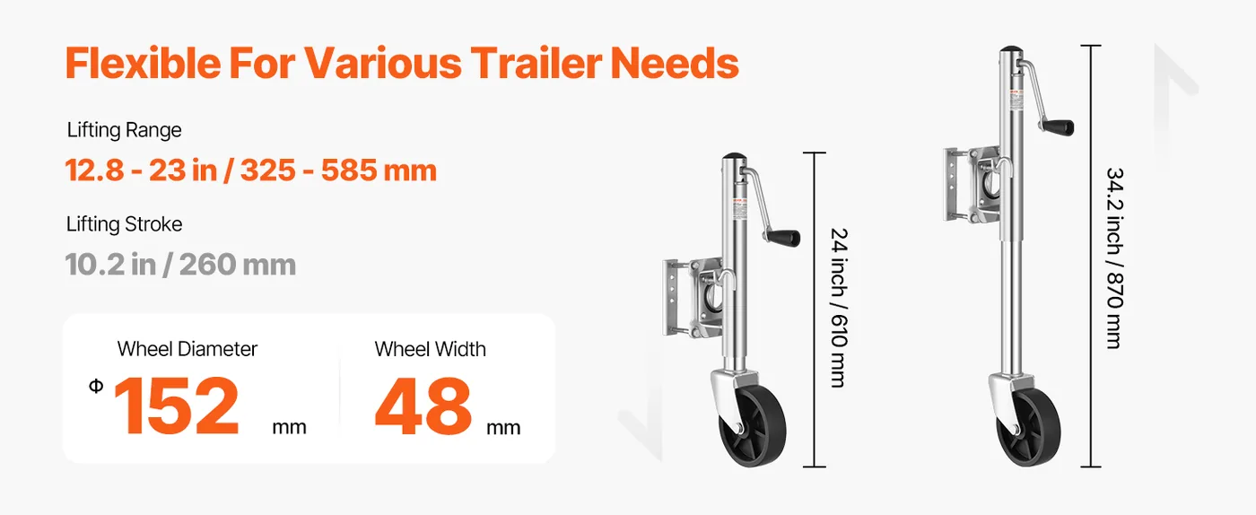 VEVOR trailer jack corrosion resistant steel