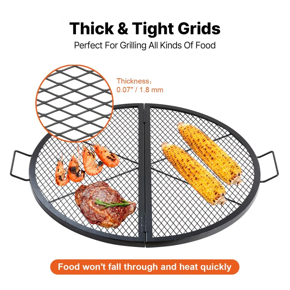 VEVOR X-Marks Fire Pit Grill Grate 36 in Foldable Round product image 5