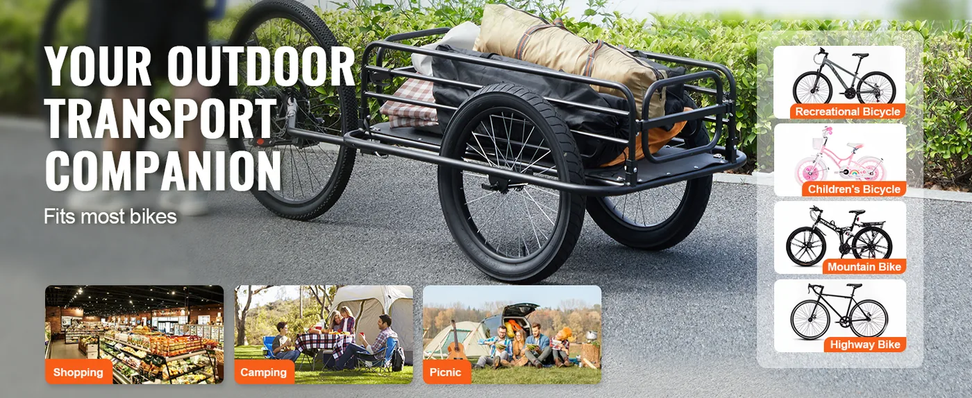 VEVOR Bike Cargo Trailer 275lbs feature 4