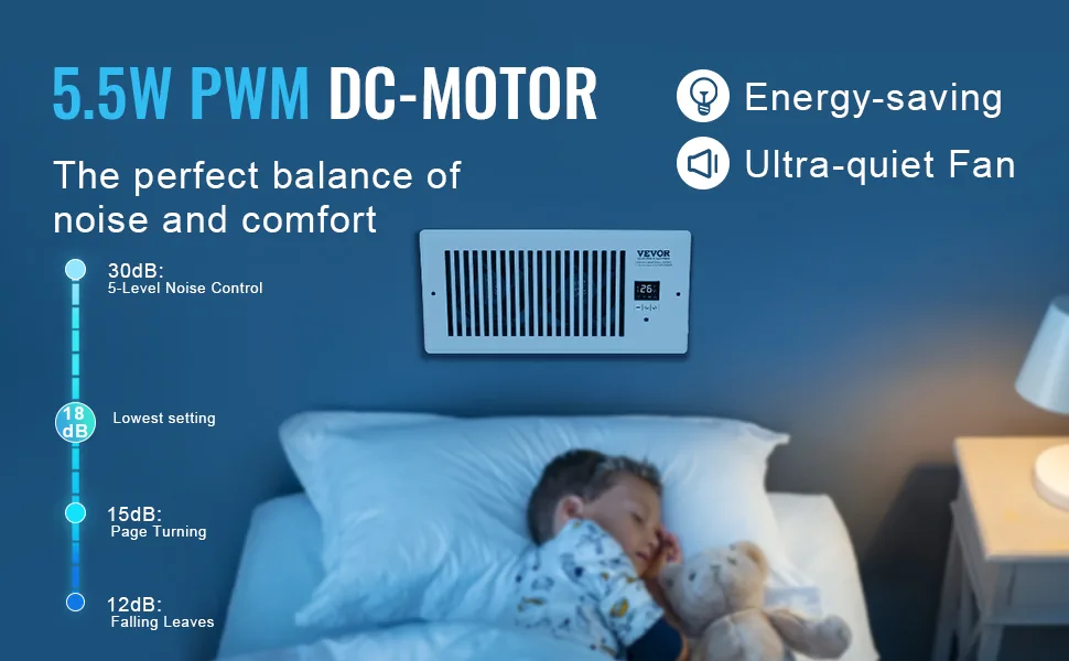 VEVOR vent booster fan 100 CFM airflow
