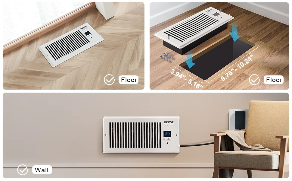 VEVOR register fan remote control range