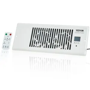VEVOR 4 x 12 in white register booster fan front view