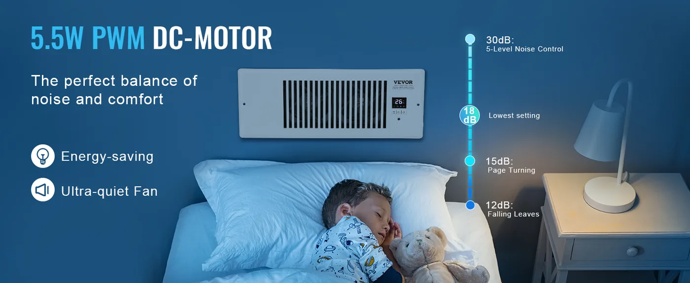 VEVOR vent booster fan 100 CFM airflow