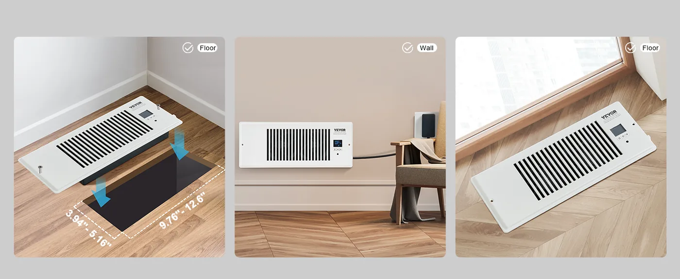VEVOR register fan remote control range