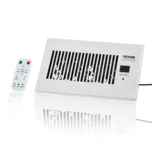 VEVOR 6 x 10 in white register booster fan front view
