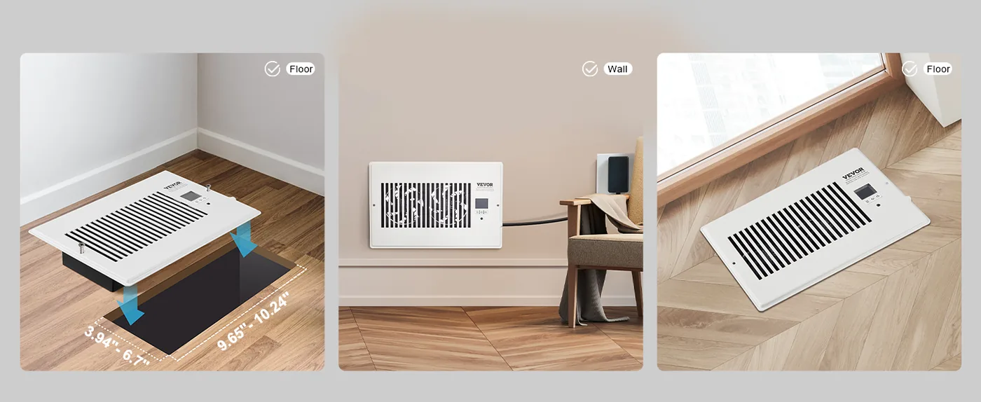 VEVOR register fan remote control range