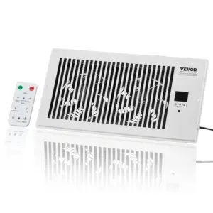 VEVOR 6 x 12 in white register booster fan front view