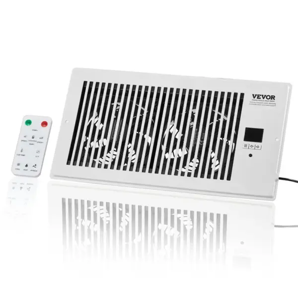 VEVOR 6 x 12 in white register booster fan front view