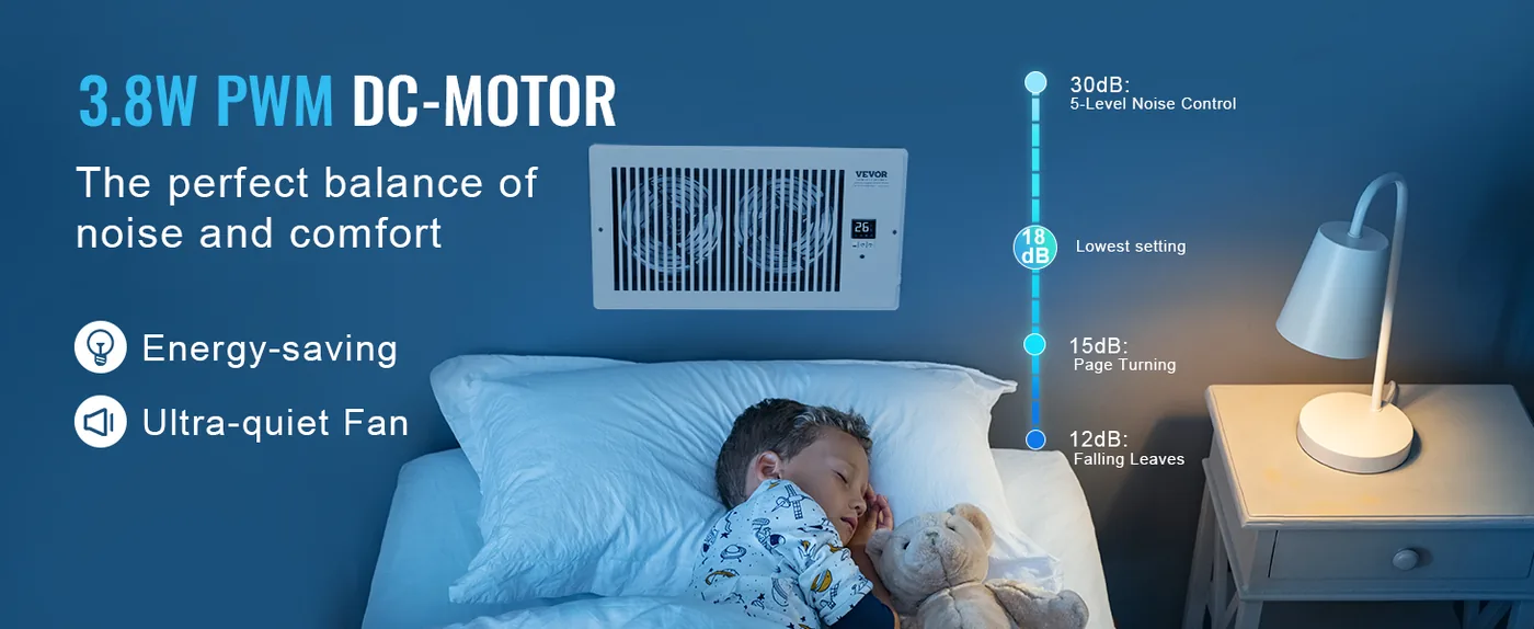 VEVOR vent booster fan 100 CFM airflow
