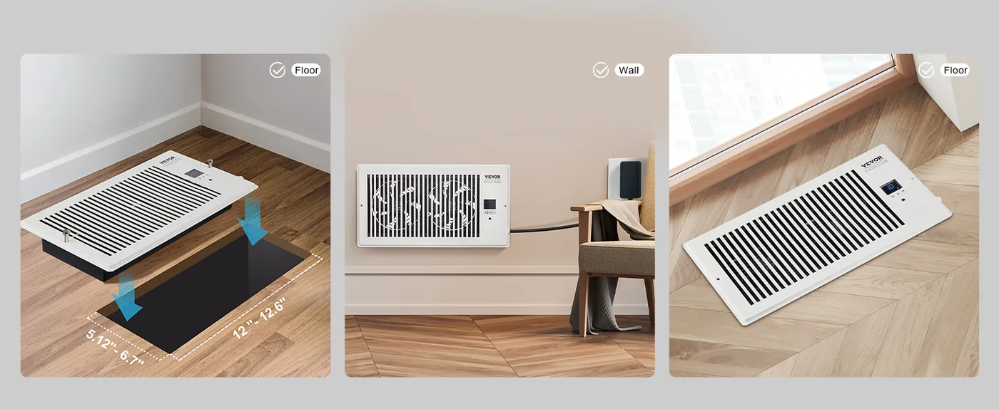 VEVOR register fan remote control range