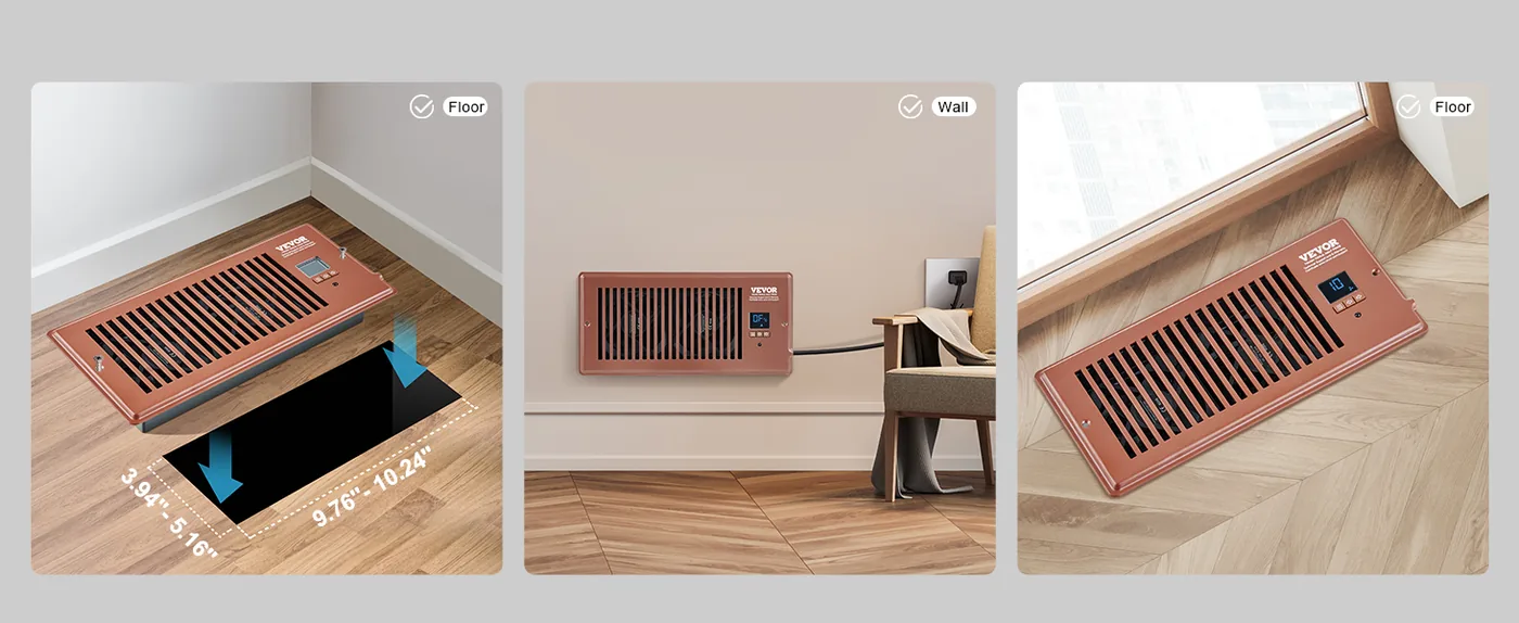 VEVOR register fan remote control range