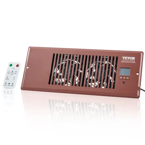 VEVOR 4 x 12 in brown register booster fan front view