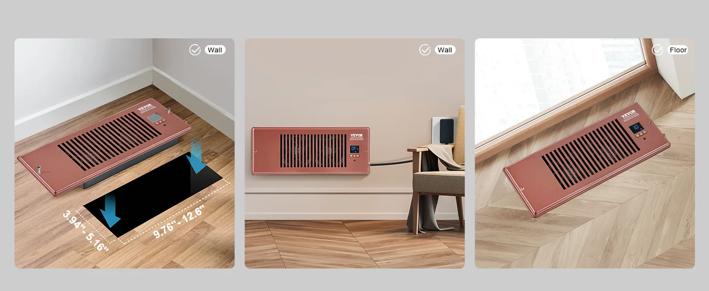 VEVOR register fan remote control range