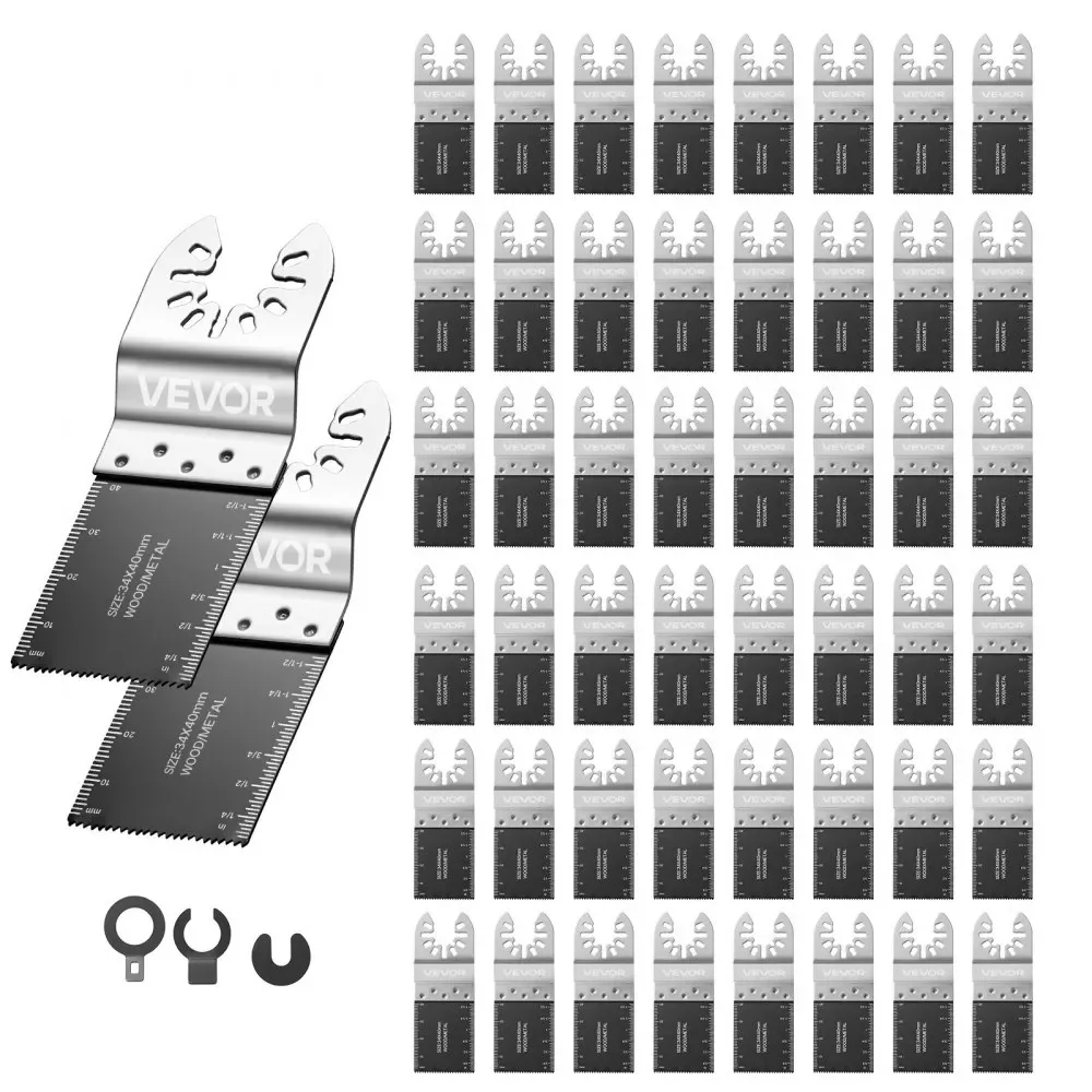 VEVOR 50 PCS Bi-Metal Oscillating Saw Blades for Multitools front view